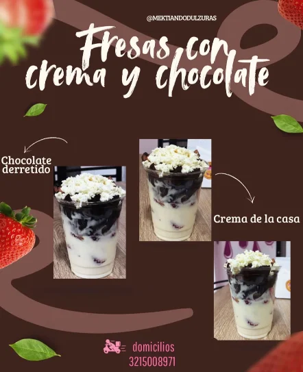 fresas con chocolate